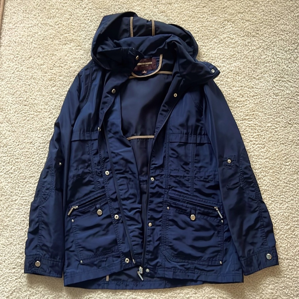 Johnston and Murphy Navy Rain Jacket
